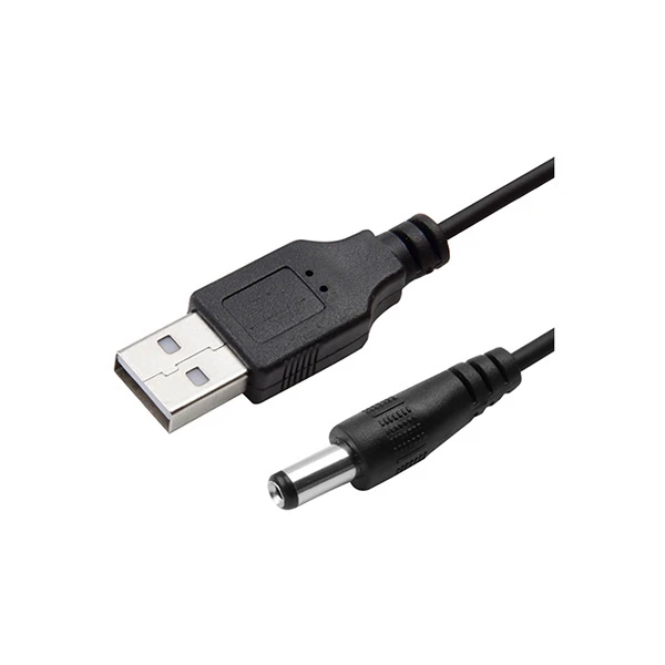 USB 2.0 A Male To DC 5.5x2.1mm Power Spring Coiled Cable
