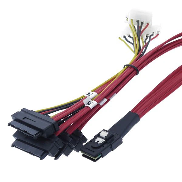 Mini SAS SFF-8087 to SAS SFF-8482 and 4 Pin Power Cable